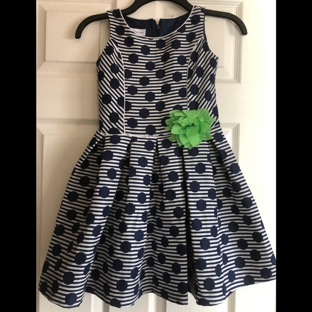 Navy/white girls dress